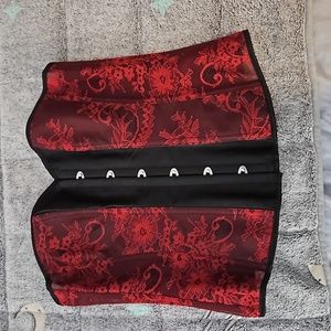 Sexy red lace corset